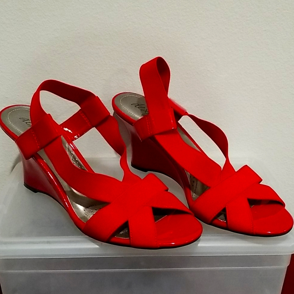 Red Platform Sandals